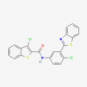 N-[3-(1,3-benzothiazol-2-yl)-4-chlorophenyl]-3-chloro-1-benzothiophene-2-carboxamide