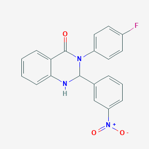 3-(4-fluorophenyl)-2-(3-nitrophenyl)-2,3-dihydro-4(1H)-quinazolinone