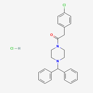 molecular formula C25H26Cl2N2O B5166571 1-[(4-chlorophenyl)acetyl]-4-(diphenylmethyl)piperazine hydrochloride 