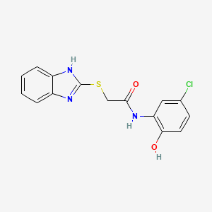 2-(1H-benzimidazol-2-ylthio)-N-(5-chloro-2-hydroxyphenyl)acetamide