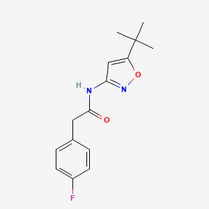 N-(5-tert-butyl-1,2-oxazol-3-yl)-2-(4-fluorophenyl)acetamide