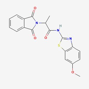 2-(1,3-dioxo-1,3-dihydro-2H-isoindol-2-yl)-N-(6-methoxy-1,3-benzothiazol-2-yl)propanamide