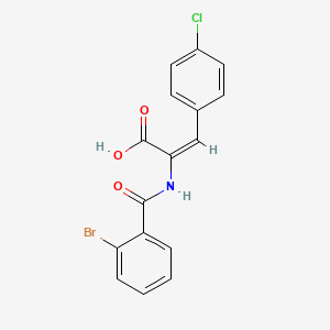 2-[(2-bromobenzoyl)amino]-3-(4-chlorophenyl)acrylic acid