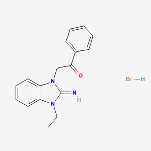 2-(3-ethyl-2-imino-2,3-dihydro-1H-benzimidazol-1-yl)-1-phenylethanone hydrobromide