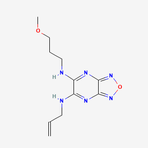 molecular formula C11H16N6O2 B5166707 N-allyl-N'-(3-methoxypropyl)[1,2,5]oxadiazolo[3,4-b]pyrazine-5,6-diamine 