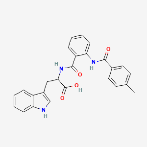 molecular formula C26H23N3O4 B5166710 N-{2-[(4-methylbenzoyl)amino]benzoyl}tryptophan CAS No. 6058-42-0