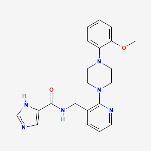 N-({2-[4-(2-methoxyphenyl)-1-piperazinyl]-3-pyridinyl}methyl)-1H-imidazole-5-carboxamide