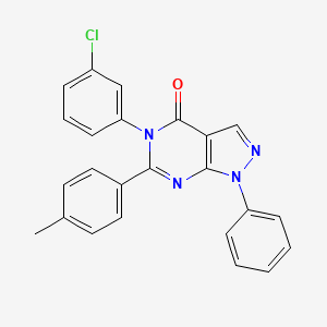 molecular formula C24H17ClN4O B5166758 5-(3-chlorophenyl)-6-(4-methylphenyl)-1-phenyl-1,5-dihydro-4H-pyrazolo[3,4-d]pyrimidin-4-one 