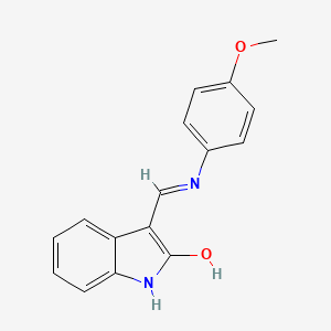 3-{[(4-methoxyphenyl)amino]methylene}-1,3-dihydro-2H-indol-2-one