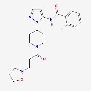 N-(1-{1-[3-(2-isoxazolidinyl)propanoyl]-4-piperidinyl}-1H-pyrazol-5-yl)-2-methylbenzamide