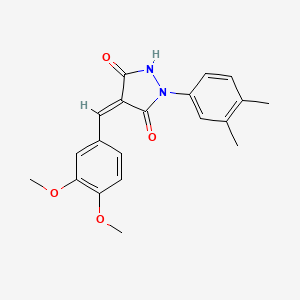 4-(3,4-dimethoxybenzylidene)-1-(3,4-dimethylphenyl)-3,5-pyrazolidinedione