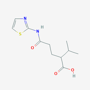 2-isopropyl-5-oxo-5-(1,3-thiazol-2-ylamino)pentanoic acid