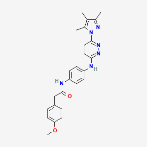 2-(4-methoxyphenyl)-N-(4-{[6-(3,4,5-trimethyl-1H-pyrazol-1-yl)-3-pyridazinyl]amino}phenyl)acetamide