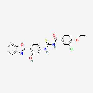 N-({[4-(1,3-benzoxazol-2-yl)-3-hydroxyphenyl]amino}carbonothioyl)-3-chloro-4-ethoxybenzamide