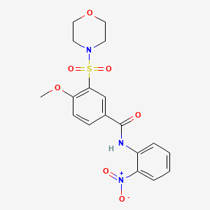 4-methoxy-3-(4-morpholinylsulfonyl)-N-(2-nitrophenyl)benzamide