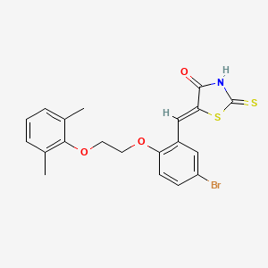 molecular formula C20H18BrNO3S2 B5166890 5-{5-bromo-2-[2-(2,6-dimethylphenoxy)ethoxy]benzylidene}-2-thioxo-1,3-thiazolidin-4-one 