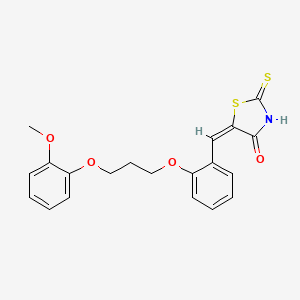 molecular formula C20H19NO4S2 B5166896 5-{2-[3-(2-methoxyphenoxy)propoxy]benzylidene}-2-thioxo-1,3-thiazolidin-4-one 