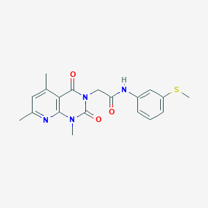 molecular formula C19H20N4O3S B5166922 N-[3-(methylthio)phenyl]-2-(1,5,7-trimethyl-2,4-dioxo-1,4-dihydropyrido[2,3-d]pyrimidin-3(2H)-yl)acetamide 