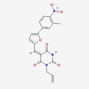 1-allyl-5-{[5-(3-methyl-4-nitrophenyl)-2-furyl]methylene}-2,4,6(1H,3H,5H)-pyrimidinetrione