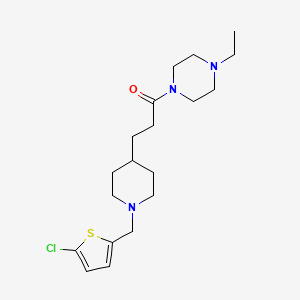 1-(3-{1-[(5-chloro-2-thienyl)methyl]-4-piperidinyl}propanoyl)-4-ethylpiperazine