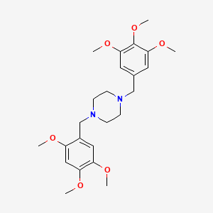 molecular formula C24H34N2O6 B5166983 1-(2,4,5-trimethoxybenzyl)-4-(3,4,5-trimethoxybenzyl)piperazine 