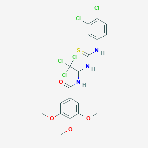 molecular formula C19H18Cl5N3O4S B5166992 3,4,5-trimethoxy-N-[2,2,2-trichloro-1-({[(3,4-dichlorophenyl)amino]carbonothioyl}amino)ethyl]benzamide CAS No. 303062-83-1