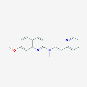 7-methoxy-N,4-dimethyl-N-[2-(2-pyridinyl)ethyl]-2-quinolinamine