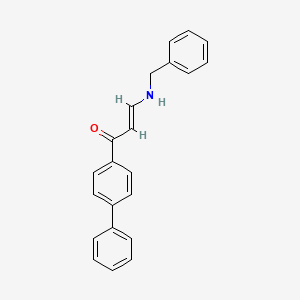 3-(benzylamino)-1-(4-biphenylyl)-2-propen-1-one