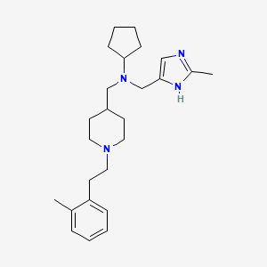 N-[(2-methyl-1H-imidazol-4-yl)methyl]-N-({1-[2-(2-methylphenyl)ethyl]-4-piperidinyl}methyl)cyclopentanamine