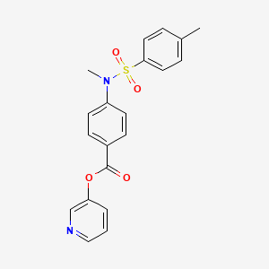 molecular formula C20H18N2O4S B5167029 3-pyridinyl 4-{methyl[(4-methylphenyl)sulfonyl]amino}benzoate 