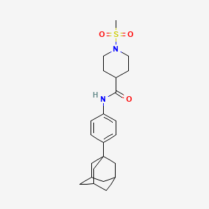 molecular formula C23H32N2O3S B5167038 N-[4-(1-adamantyl)phenyl]-1-(methylsulfonyl)-4-piperidinecarboxamide 