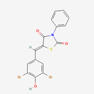 molecular formula C16H9Br2NO3S B5167042 5-(3,5-dibromo-4-hydroxybenzylidene)-3-phenyl-1,3-thiazolidine-2,4-dione 