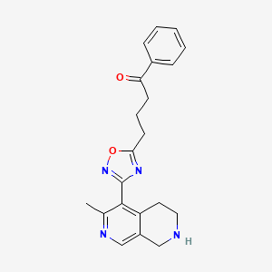 4-[3-(3-methyl-5,6,7,8-tetrahydro-2,7-naphthyridin-4-yl)-1,2,4-oxadiazol-5-yl]-1-phenyl-1-butanone trifluoroacetate