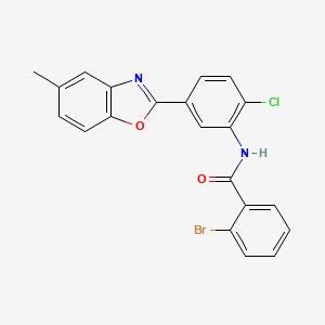 molecular formula C21H14BrClN2O2 B5167056 2-bromo-N-[2-chloro-5-(5-methyl-1,3-benzoxazol-2-yl)phenyl]benzamide 