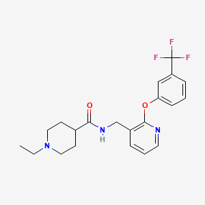 1-ethyl-N-({2-[3-(trifluoromethyl)phenoxy]-3-pyridinyl}methyl)-4-piperidinecarboxamide