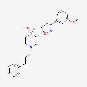 4-{[3-(3-methoxyphenyl)-5-isoxazolyl]methyl}-1-(3-phenylpropyl)-4-piperidinol