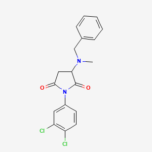 molecular formula C18H16Cl2N2O2 B5167109 3-[benzyl(methyl)amino]-1-(3,4-dichlorophenyl)-2,5-pyrrolidinedione 