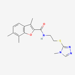 3,6,7-trimethyl-N-{2-[(4-methyl-4H-1,2,4-triazol-3-yl)thio]ethyl}-1-benzofuran-2-carboxamide