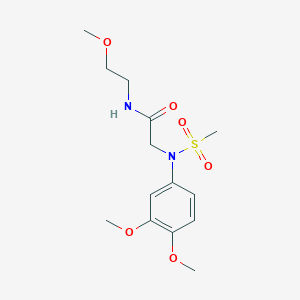 N~2~-(3,4-dimethoxyphenyl)-N~1~-(2-methoxyethyl)-N~2~-(methylsulfonyl)glycinamide