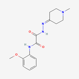 molecular formula C15H20N4O3 B5167149 N-(2-methoxyphenyl)-2-[2-(1-methyl-4-piperidinylidene)hydrazino]-2-oxoacetamide 