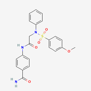 4-({N-[(4-methoxyphenyl)sulfonyl]-N-phenylglycyl}amino)benzamide