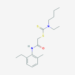 2-[(2-ethyl-6-methylphenyl)amino]-2-oxoethyl butyl(ethyl)dithiocarbamate