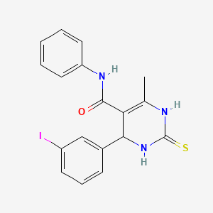 molecular formula C18H16IN3OS B5167181 4-(3-iodophenyl)-6-methyl-N-phenyl-2-thioxo-1,2,3,4-tetrahydro-5-pyrimidinecarboxamide CAS No. 5986-18-5