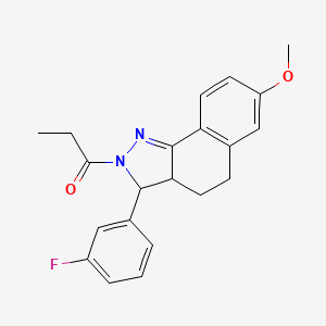 3-(3-fluorophenyl)-7-methoxy-2-propionyl-3,3a,4,5-tetrahydro-2H-benzo[g]indazole