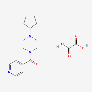 molecular formula C17H23N3O5 B5167200 1-cyclopentyl-4-isonicotinoylpiperazine oxalate 