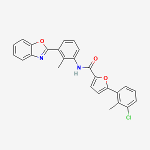 molecular formula C26H19ClN2O3 B5167201 N-[3-(1,3-benzoxazol-2-yl)-2-methylphenyl]-5-(3-chloro-2-methylphenyl)-2-furamide 