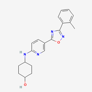 molecular formula C20H22N4O2 B5167206 trans-4-({5-[3-(2-methylphenyl)-1,2,4-oxadiazol-5-yl]-2-pyridinyl}amino)cyclohexanol 