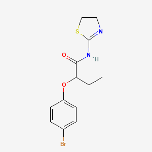 2-(4-bromophenoxy)-N-(4,5-dihydro-1,3-thiazol-2-yl)butanamide