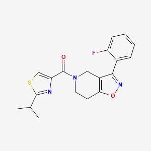 3-(2-fluorophenyl)-5-[(2-isopropyl-1,3-thiazol-4-yl)carbonyl]-4,5,6,7-tetrahydroisoxazolo[4,5-c]pyridine