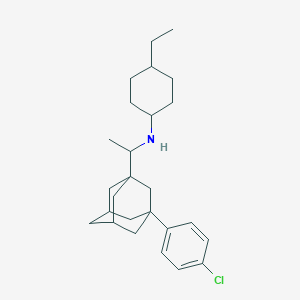 molecular formula C26H38ClN B5167265 N-{1-[3-(4-chlorophenyl)-1-adamantyl]ethyl}-4-ethylcyclohexanamine 